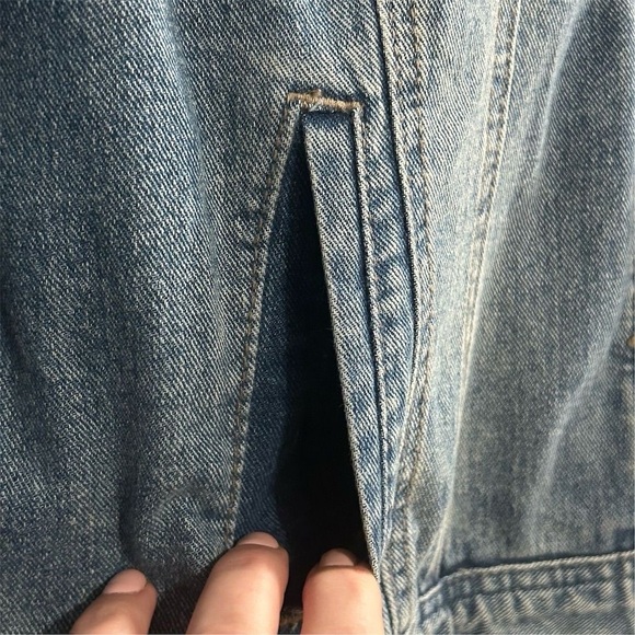 Style & Co Women's Sherpa Lined Collar Denim Jacket Blue Size L Casual - Picture 5 of 13